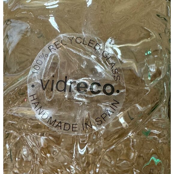 Vidreco 100% Recycled Glass Pitcher With Textured Design New - Picture 6 of 7